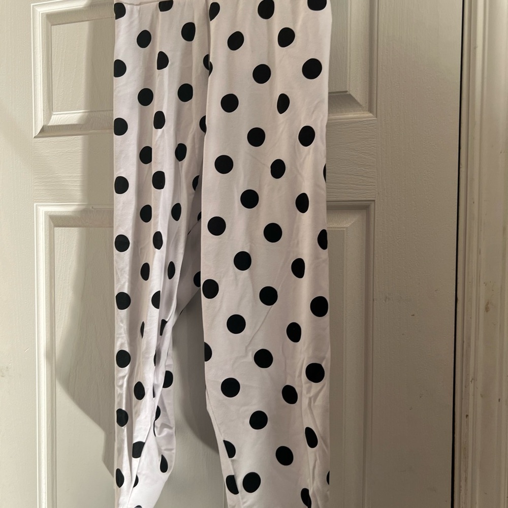 Cato White Polka Dot Leggings